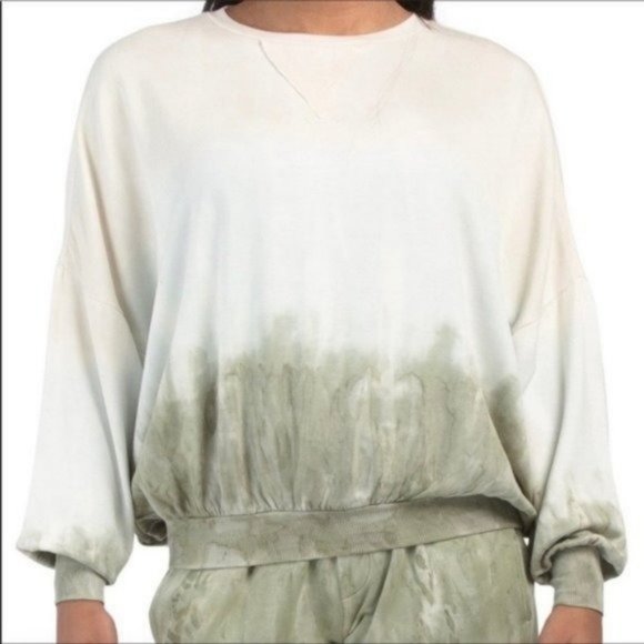 Young Fabulous & Broke Sweaters - Young Fabulous & Broke Green Ombré Tie Dye NWT